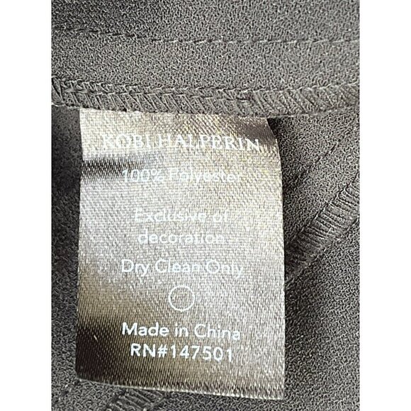 Kobi Halperin Women's Karina Black Button Down Cocktail and Party Dress Size 8 - Picture 4 of 14